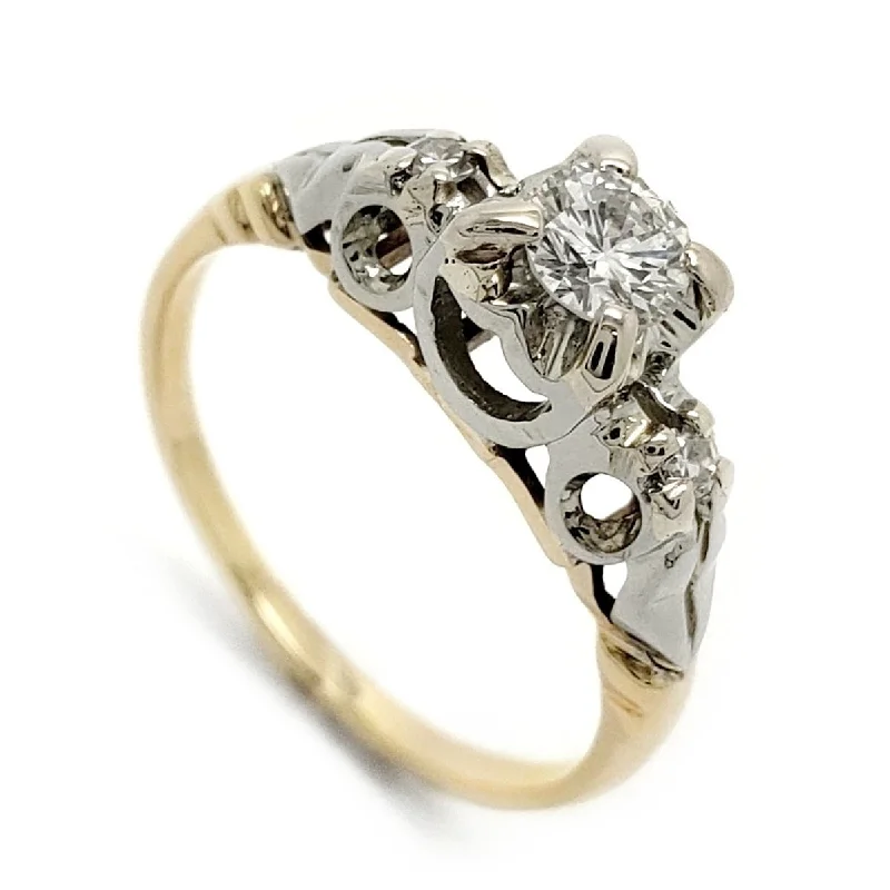 Antique Two-Tone Engagement Ring