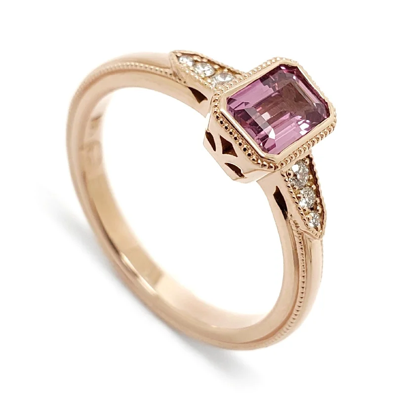 Ella Rose | Emerald Cut Pink Sapphire