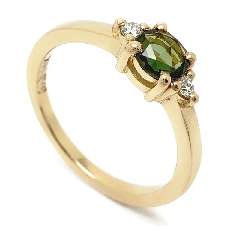 Moraine Yellow | Rose Cut Green Sapphire