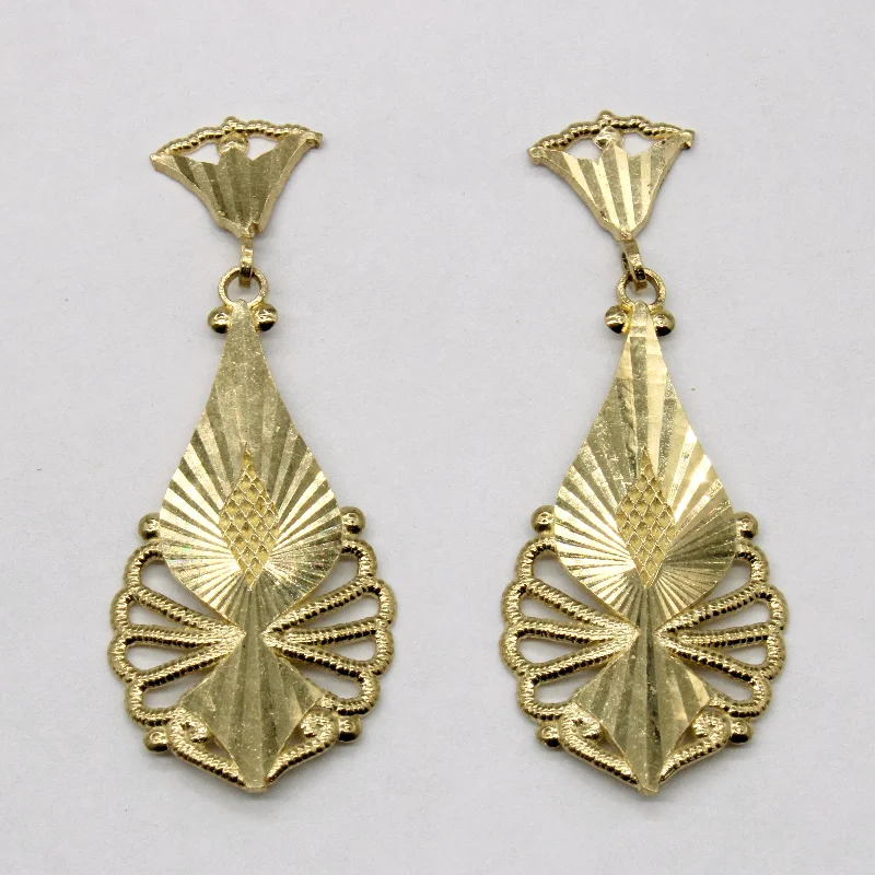 10k Yellow Gold Drop Earrings