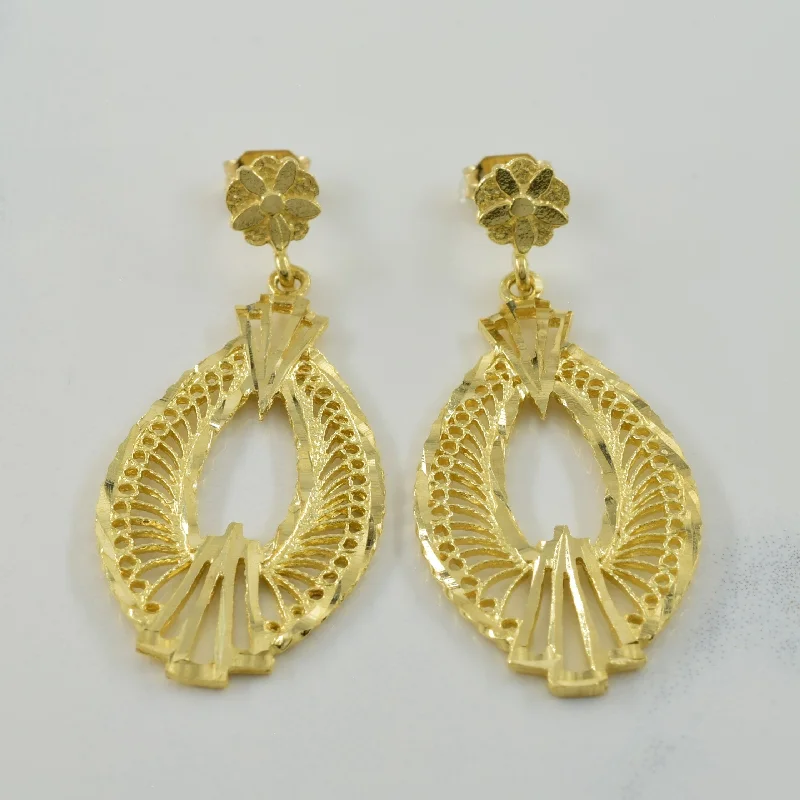 10k Yellow Gold Drop Earrings |