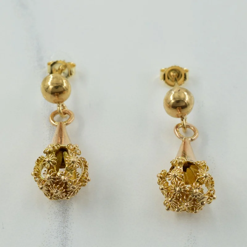 10k Yellow Gold Drop Earrings |