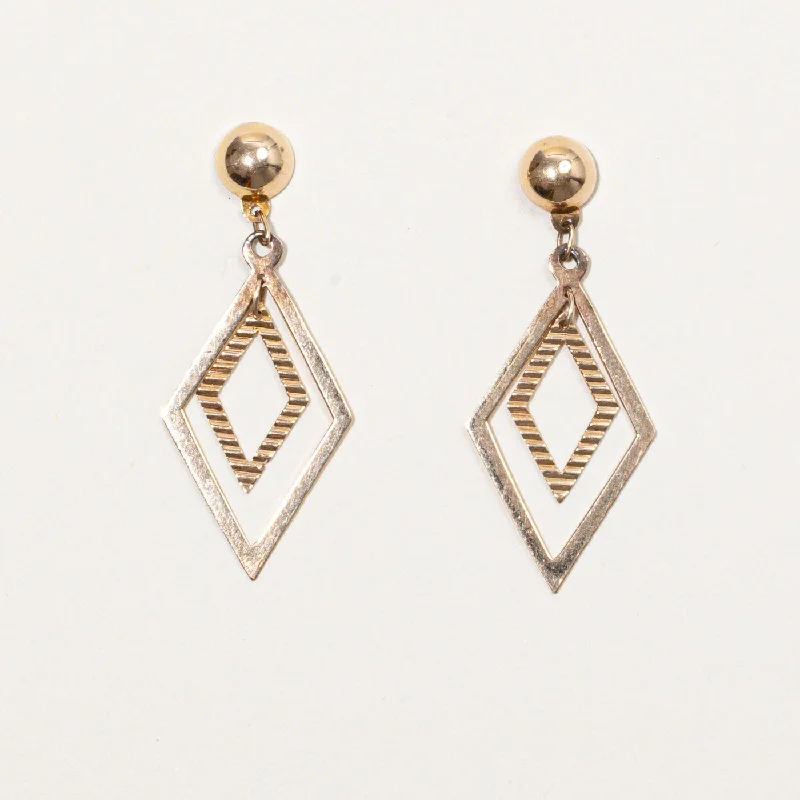 12k Yellow Gold Drop Earrings