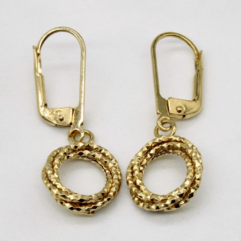 14k Yellow Gold Drop Earrings