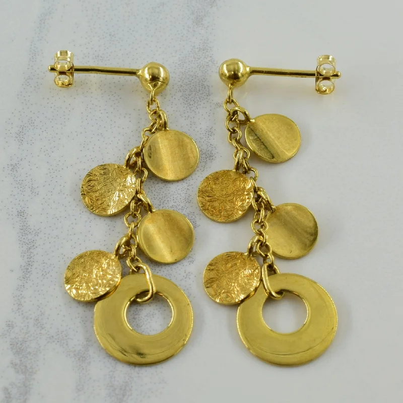 14k Yellow Gold Drop Earrings