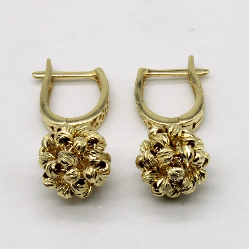 14k Yellow Gold Drop Earrings