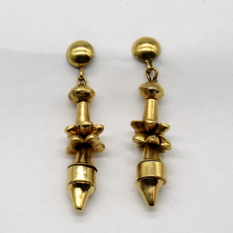 17k Yellow Gold Drop Earrings