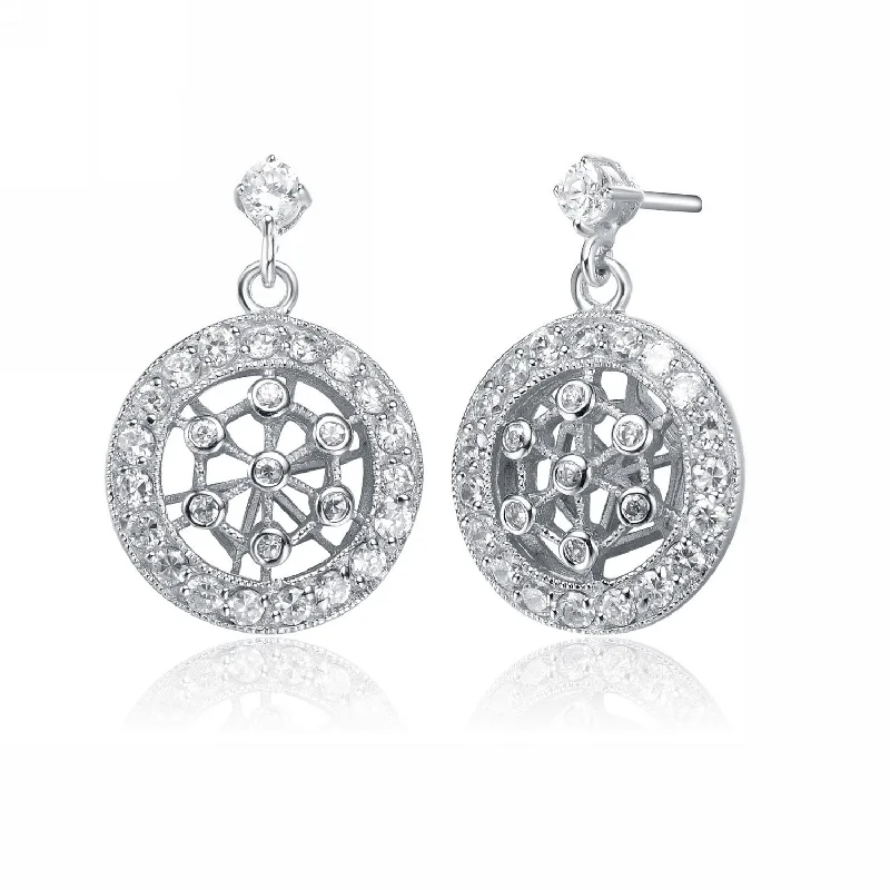 Champéry Snowflake Round Drop Earrings