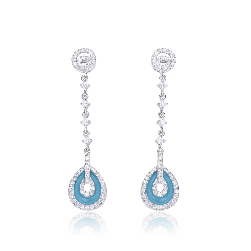 Sylvie Blue Drop Earrings