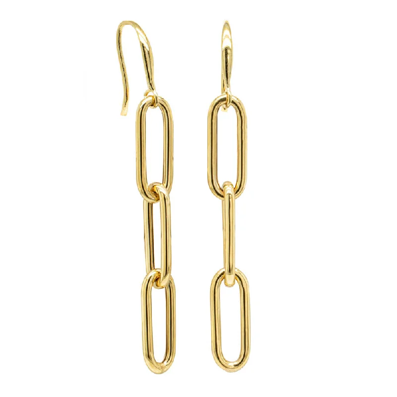 9ct Yellow Gold Negroni Drop Earrings