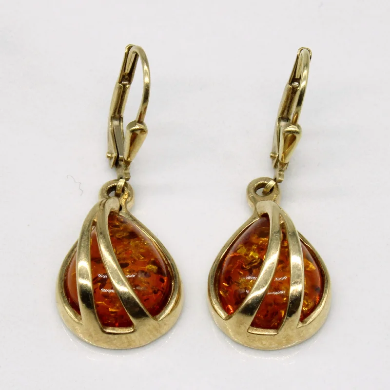 Amber Drop Earrings | 3.00ctw |