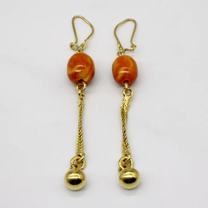 Amber Drop Earrings | 5.00ctw |