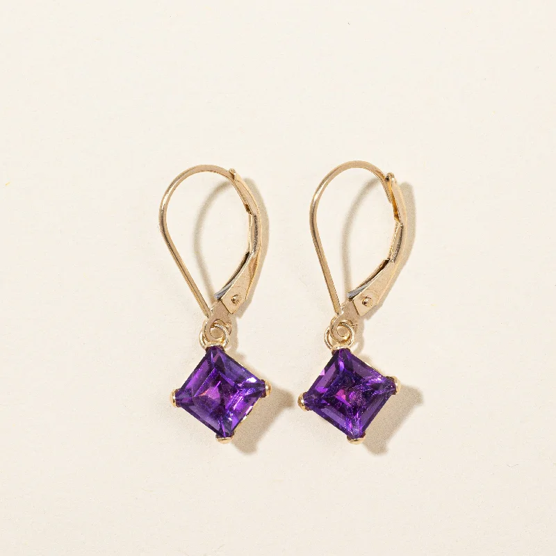 Amethyst Drop Earrings | 2.00ctw |