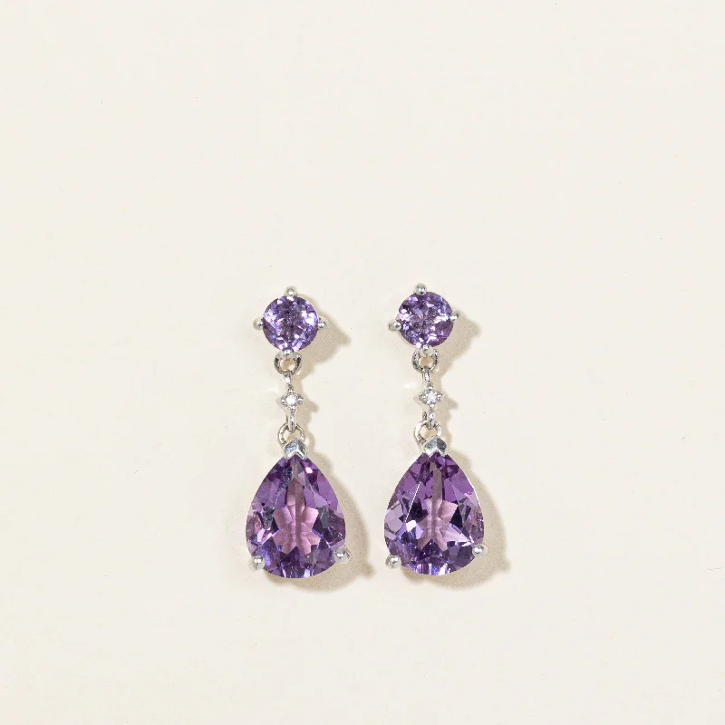 Amethyst Drop Earrings | 3.00ctw |