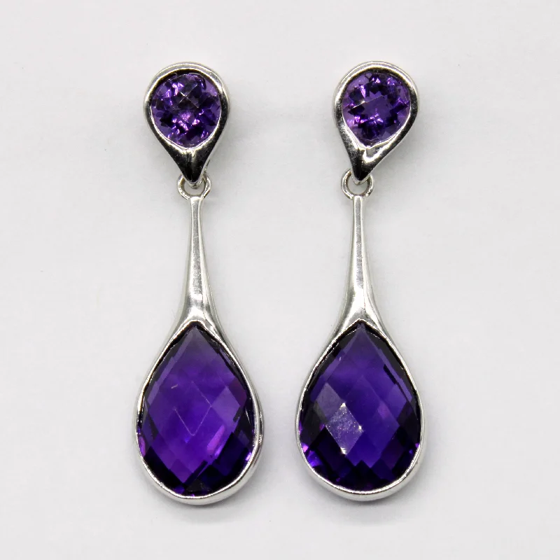 Amethyst Drop Earrings | 4.90ctw |