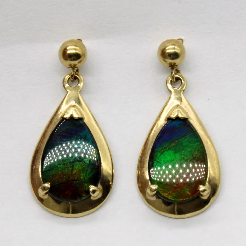 Ammolite Drop Earrings | 2.70ctw |