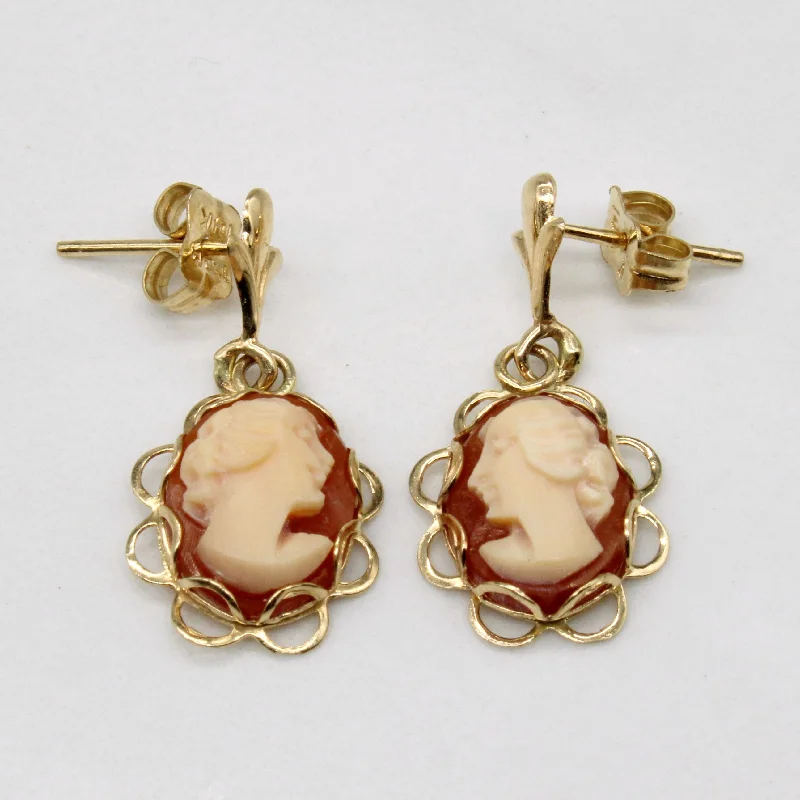 Cameo Shell Drop Earrings | 5.50ctw |