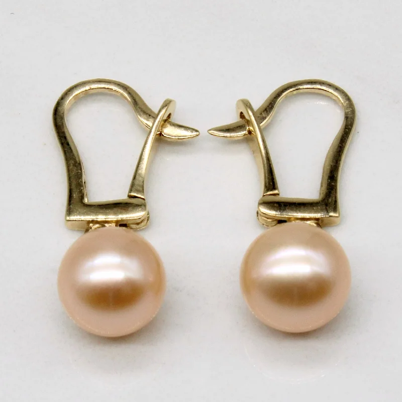 Champagne Pearl Drop Earrings