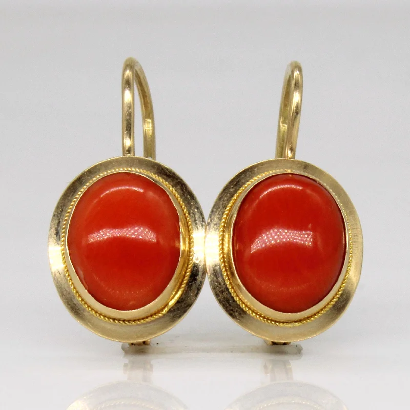 Coral Drop Earrings | 4.00ctw |