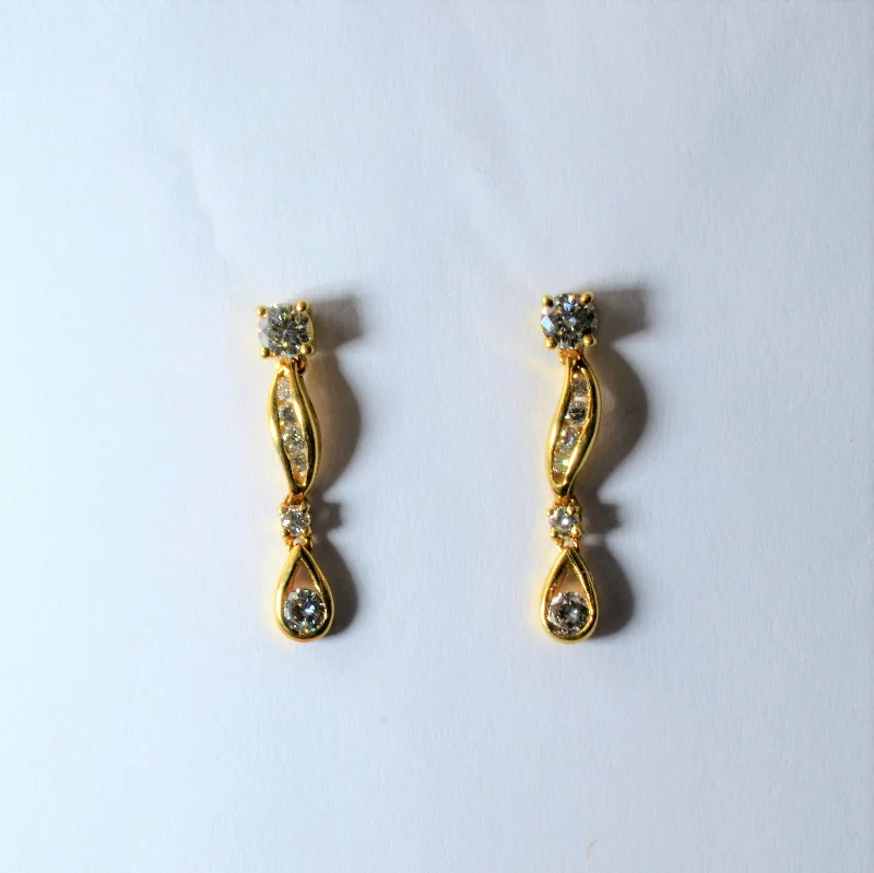 Diamond Drop Earrings | 0.72ctw |