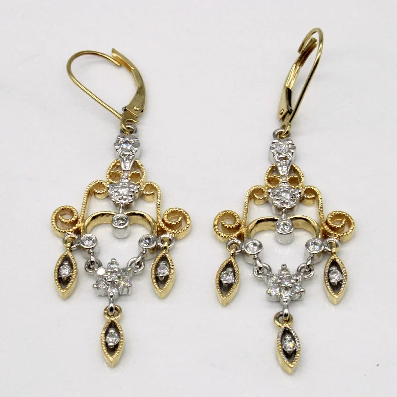 14k Gold Diamond Drop Earrings | 0.46ctw |