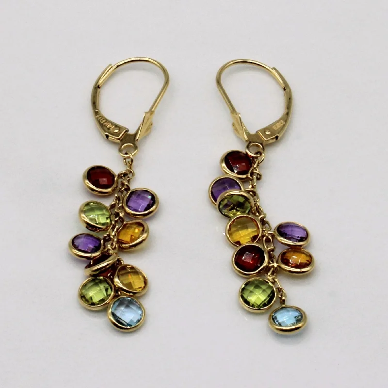 'Effy' Multi Gem Drop Earrings | 4.00ctw |