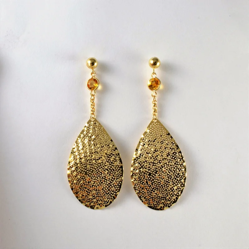 Sparkling Citrine Drop Earrings | 0.50ctw |