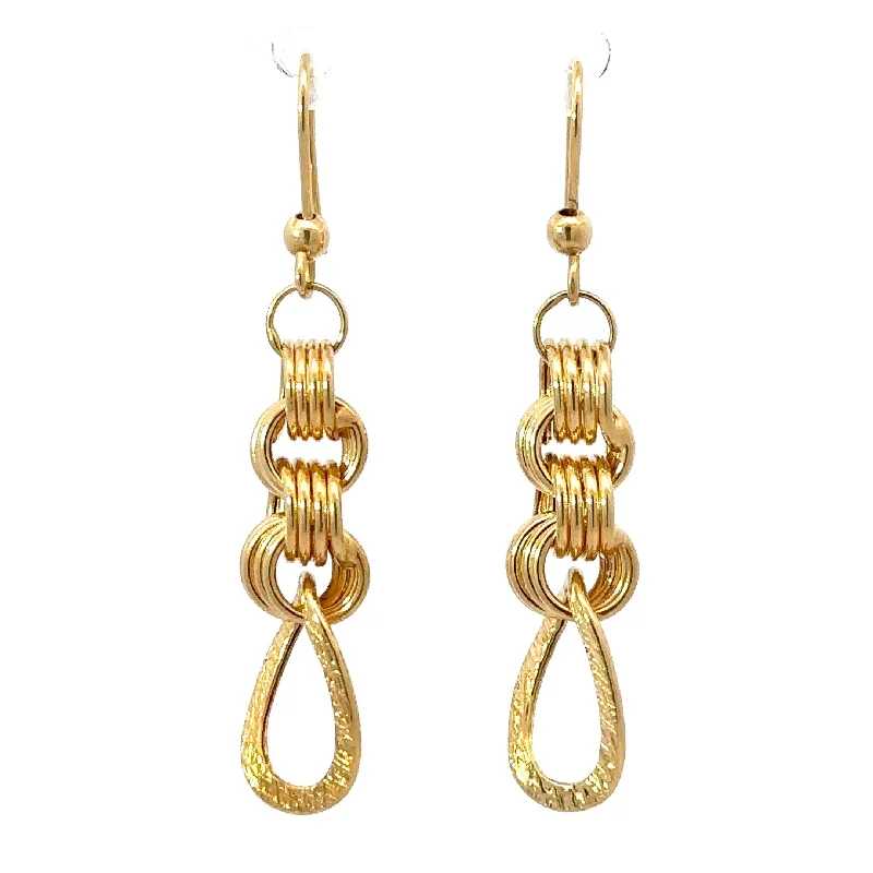 French Hook Textured Drop Earrings