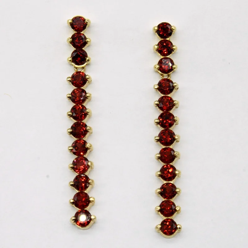 Garnet Drop Earrings | 3.50ctw |