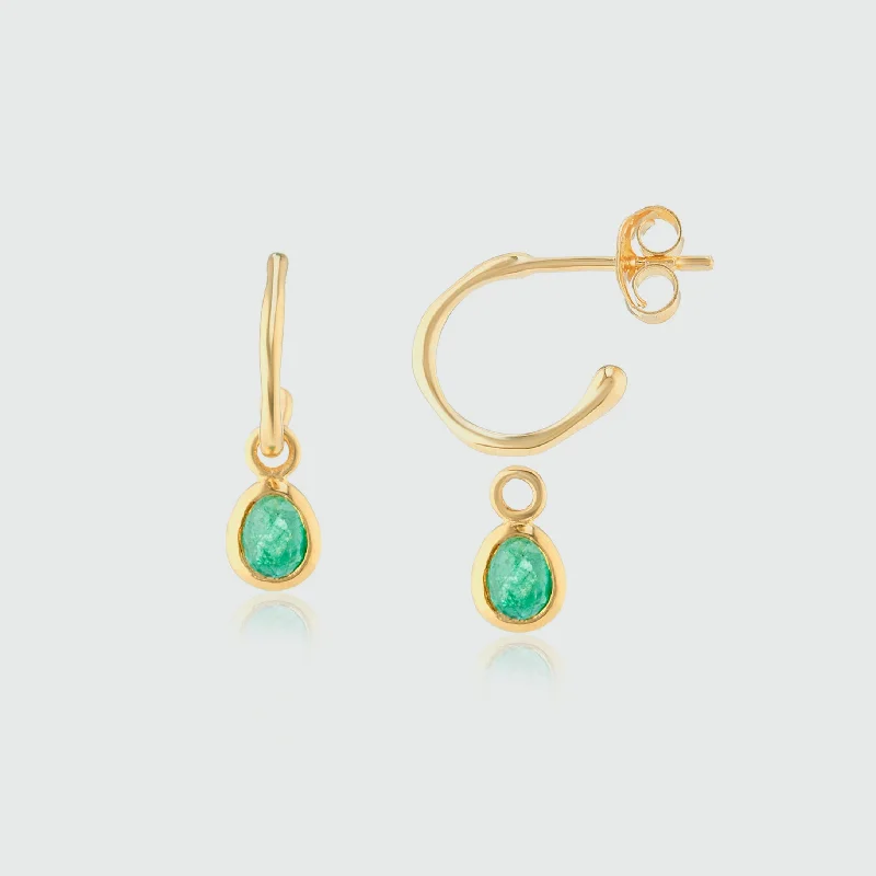 Hampton 9ct Gold & Emerald Drop Earrings