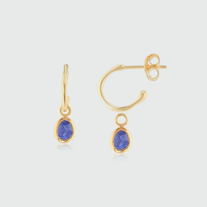 Hampton 9ct Gold & Sapphire Drop Earrings