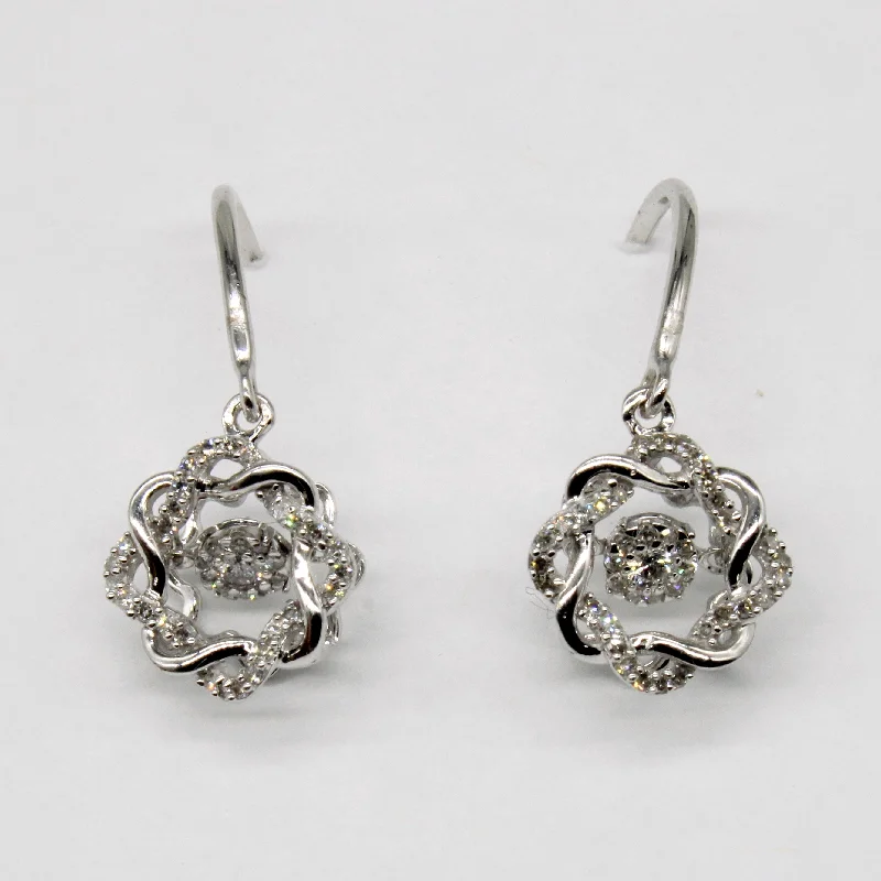 Illusion Set Diamond Drop Earrings | 0.30ctw |