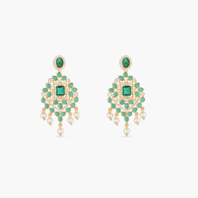 Kalindi Nakshatra CZ Drop Earrings