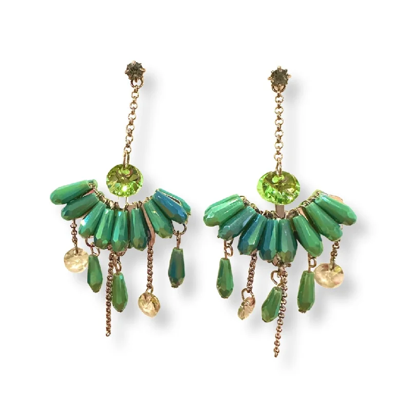 Krista Crystal Fan Drop Earrings