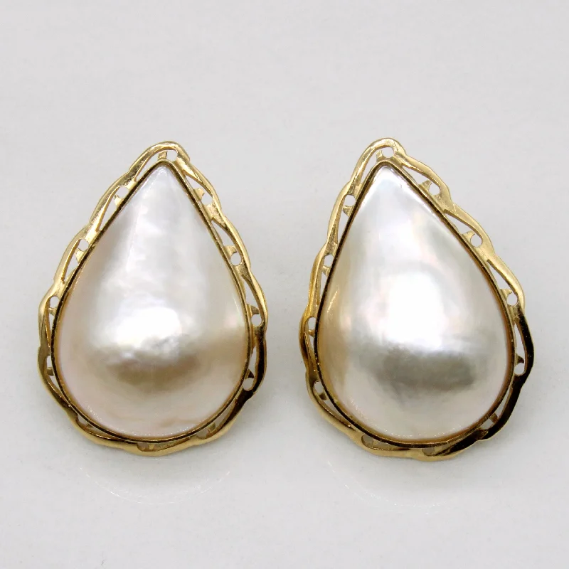 Mabe Pearl Teardrop Earrings