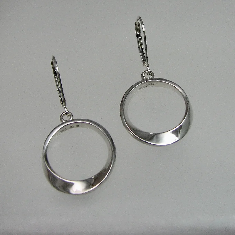 Möbius Drop Earrings with Leverbacks