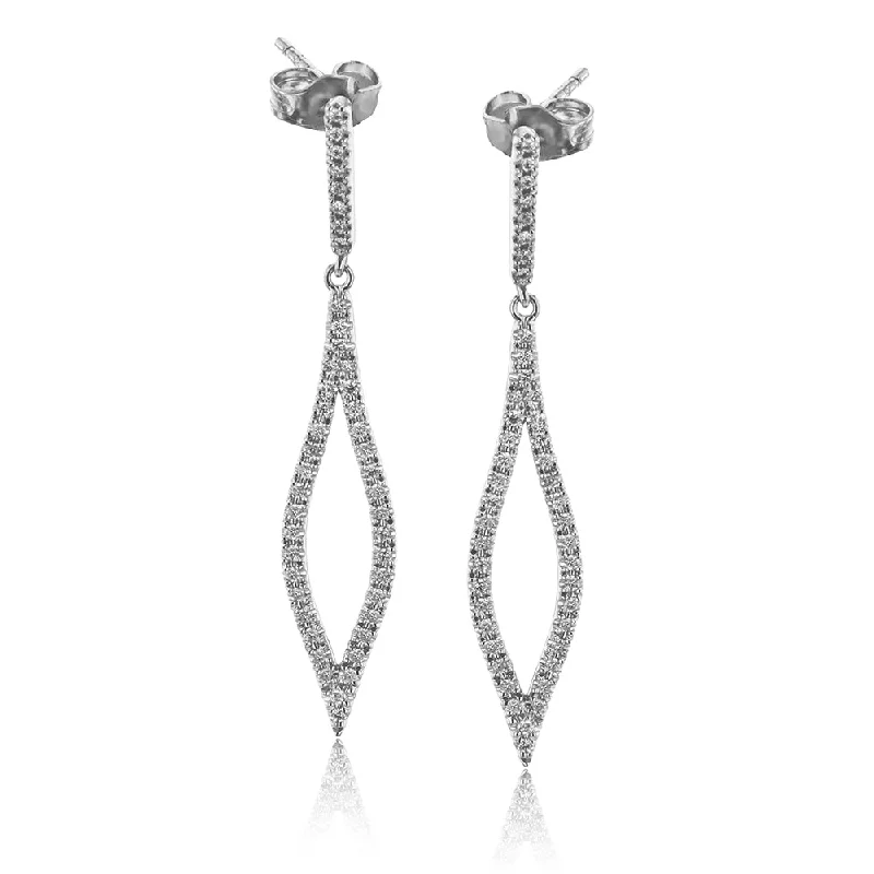 Modern Diamond Drop Earrings