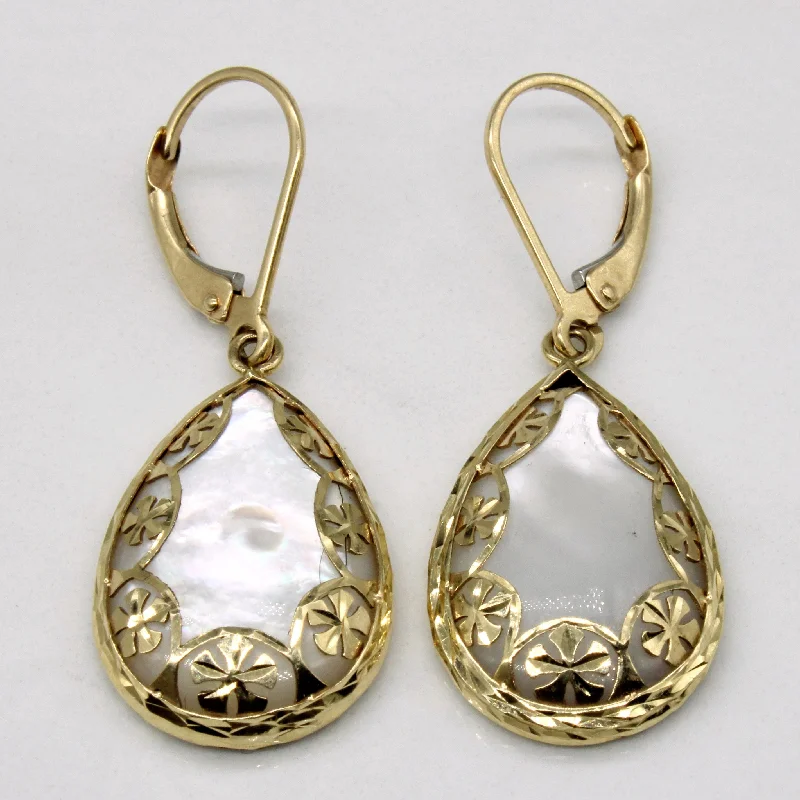 Mother of Pearl Teardrop Earrings