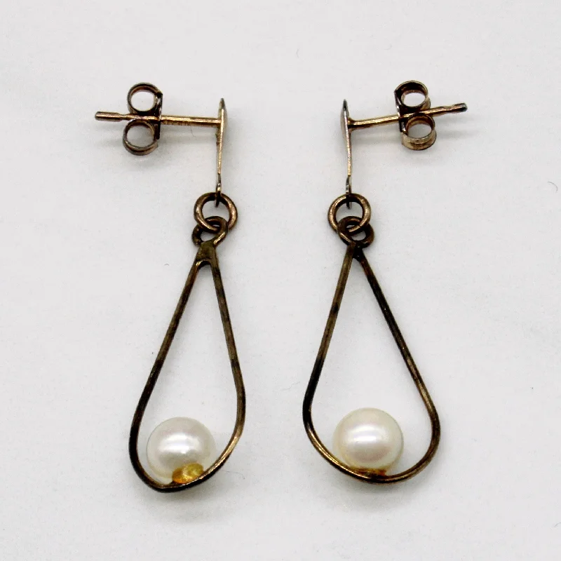 Ornate Pearl Drop Earrings