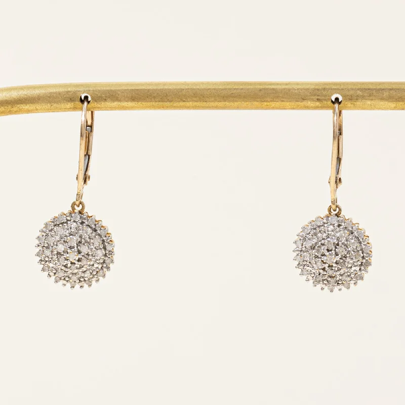 Pave Set Diamond Drop Earrings | 0.30ctw |