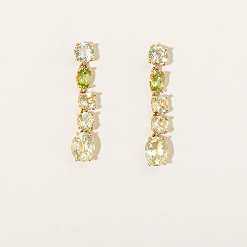 Peridot & Prasiolite Drop Earrings | 1.57ctw, 8.00ctw |