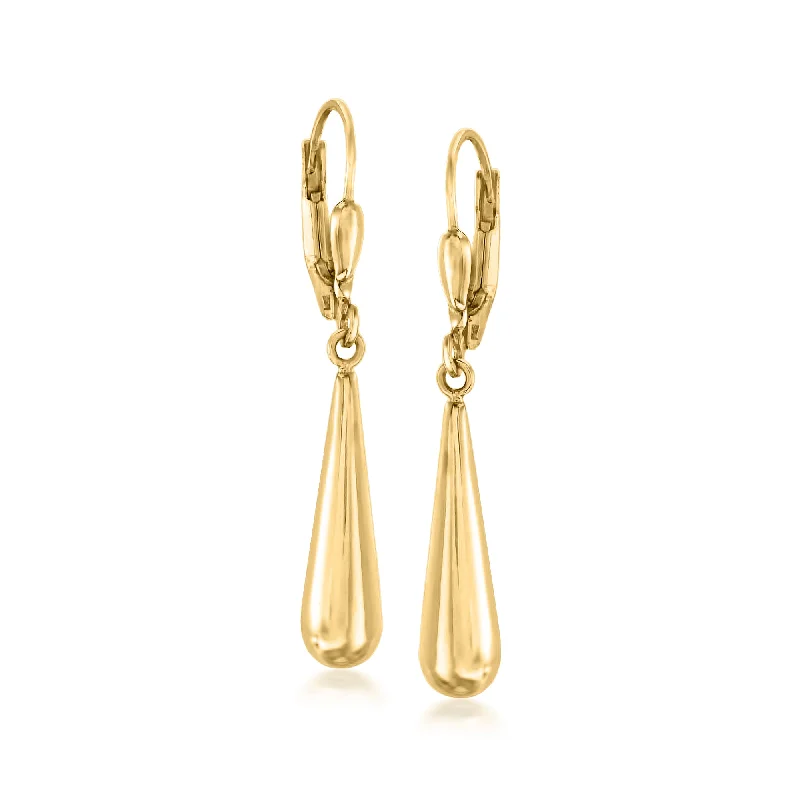 Ross-Simons 14kt Yellow Gold Teardrop Earrings