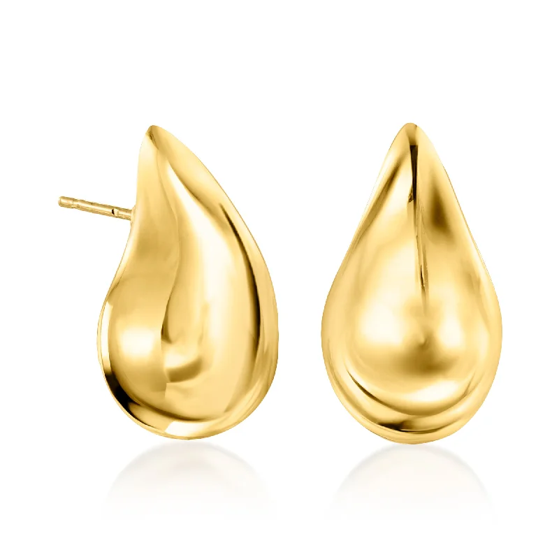 Ross-Simons Italian 14kt Yellow Gold Teardrop Earrings