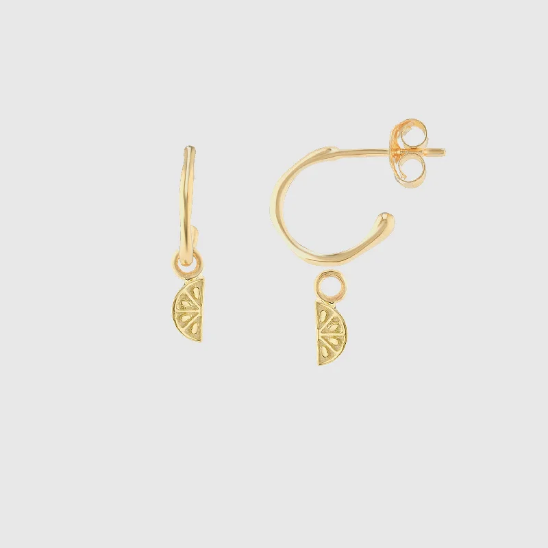 Salina Hampton Gold Lemon Interchangeable Drop Earrings