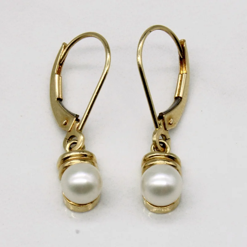 Pearl 14k Drop Earrings