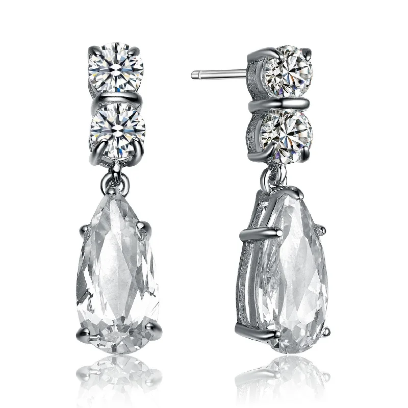 Constance Double Vertical Teardrop Earrings