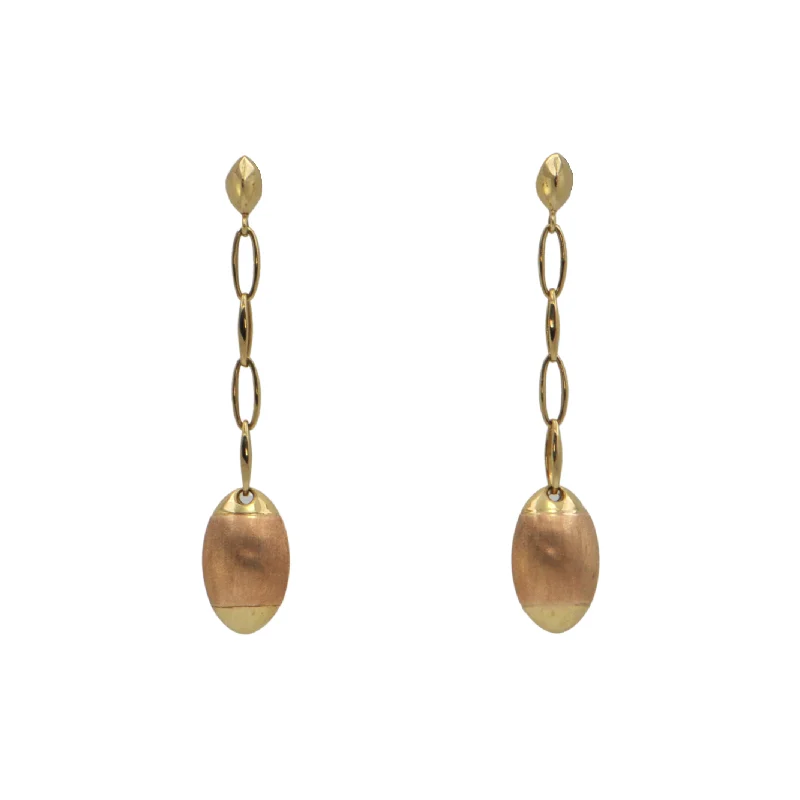 Vintage 'Chimento' Accordi Collection Two-Toned 18k Gold Drop Earrings