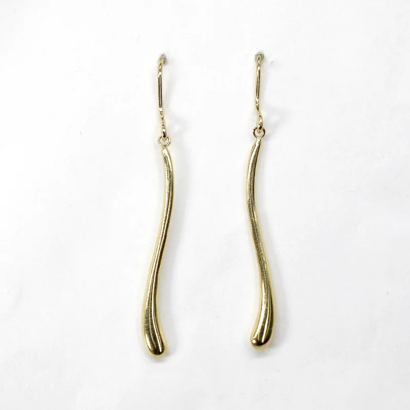 14k Yellow Gold Drop Earrings