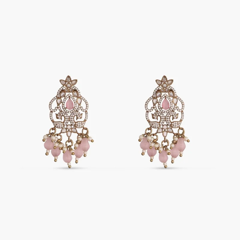 Zarina CZ Pink Drop Earrings