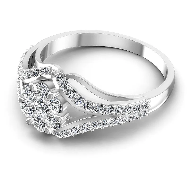 0.65 CT Round Cut Diamonds - Fashion Ring